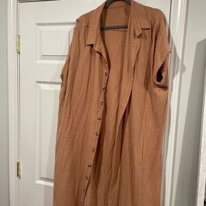 Casual Rust Maxi Dress or duster